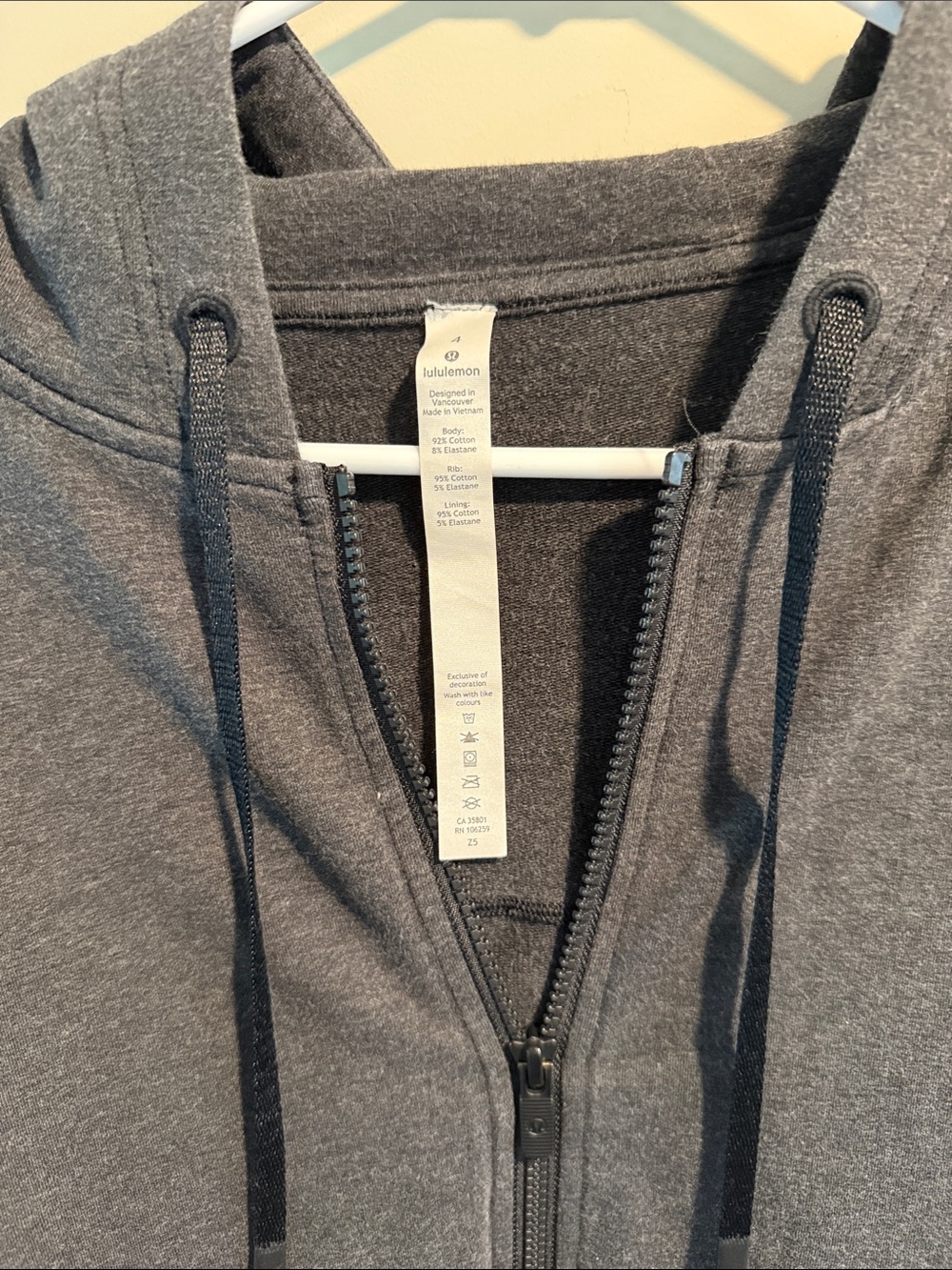 lululemon athletica Charcoal Gray Full-Zip Hoodie